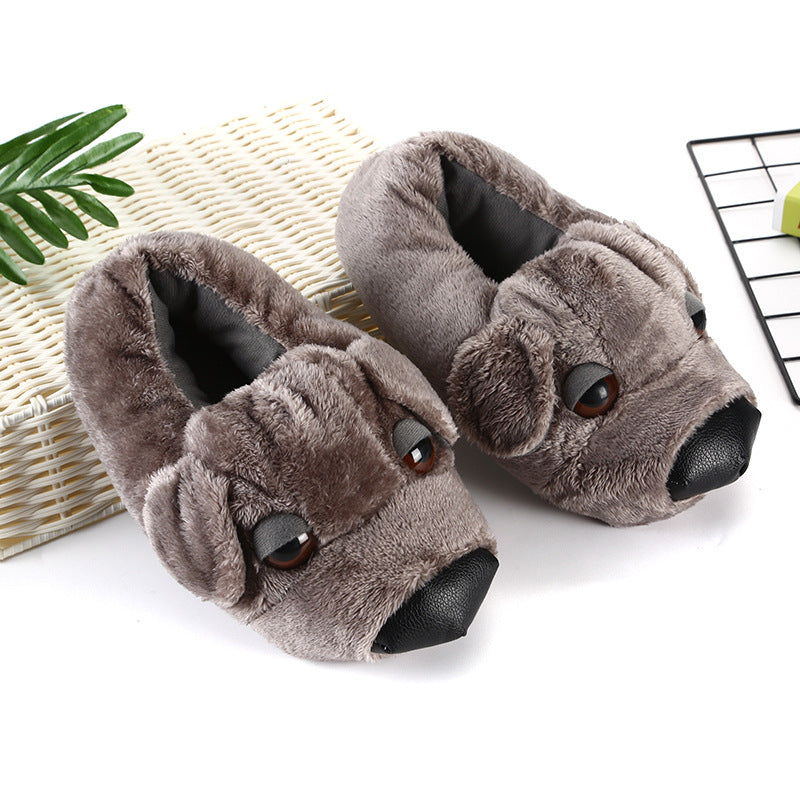 Dog Slippers - Warm Cozy Comfortable Indoor Outdoor Shoes for Winter, Cute Couple Home Slippers, Last Minute Birthday Gift, Dog Pet Lovers