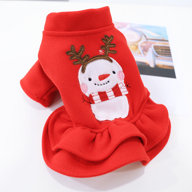 Snowman Wool Christmas Jumper Dress