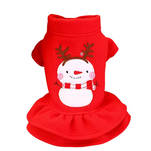 Snowman Wool Christmas Jumper Dress