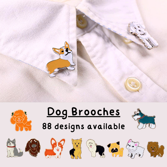 Dog Brooch Portraits - metal pins for dog lovers, perfect for clothing, caps, backpacks and decor