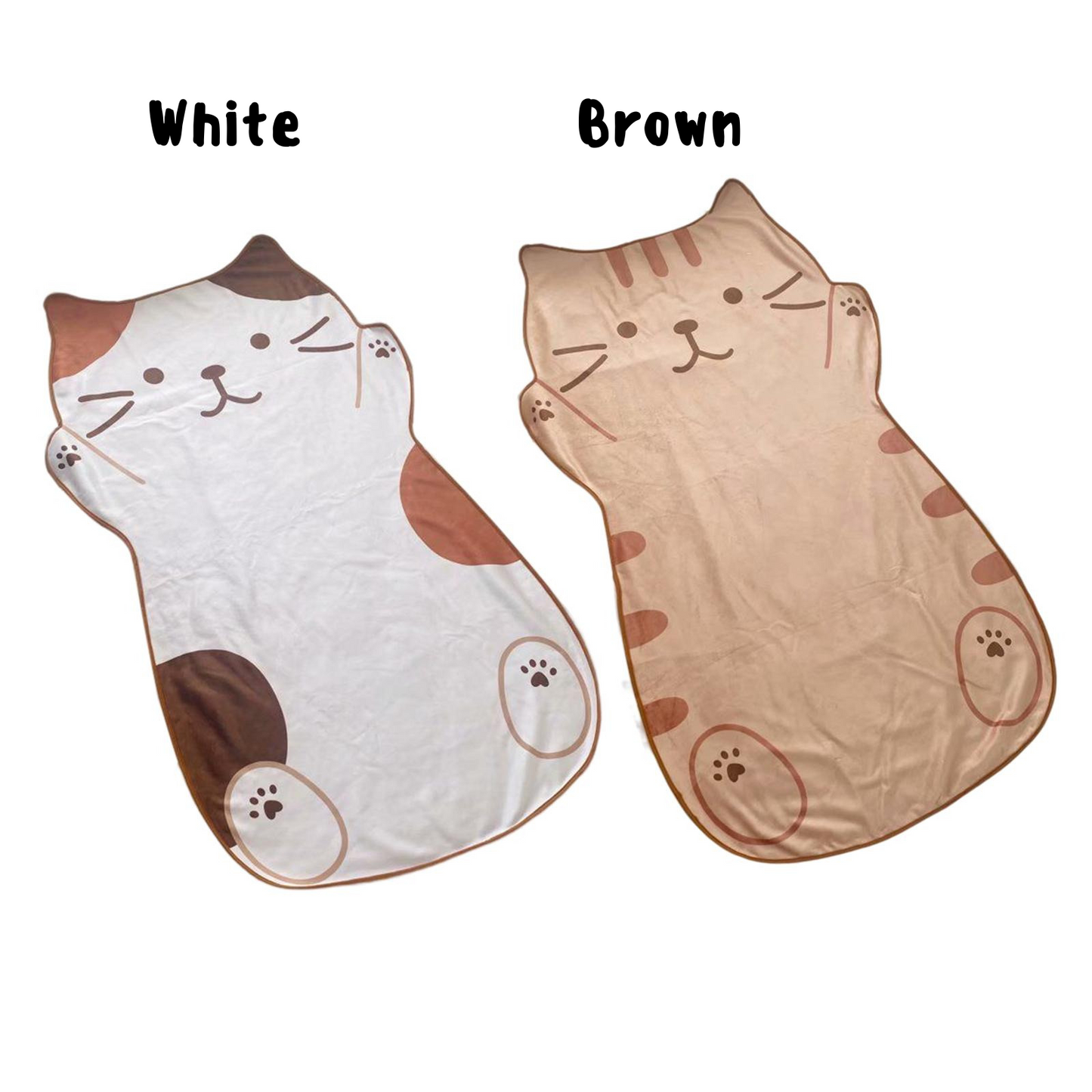 Cute cat shaped blanket - for bedding, sofa, throw and home decor