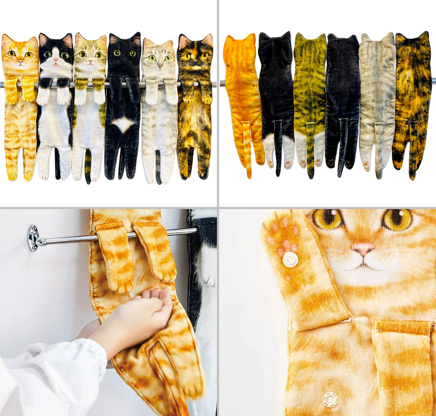 Hanging Cat Paws Hand Towel