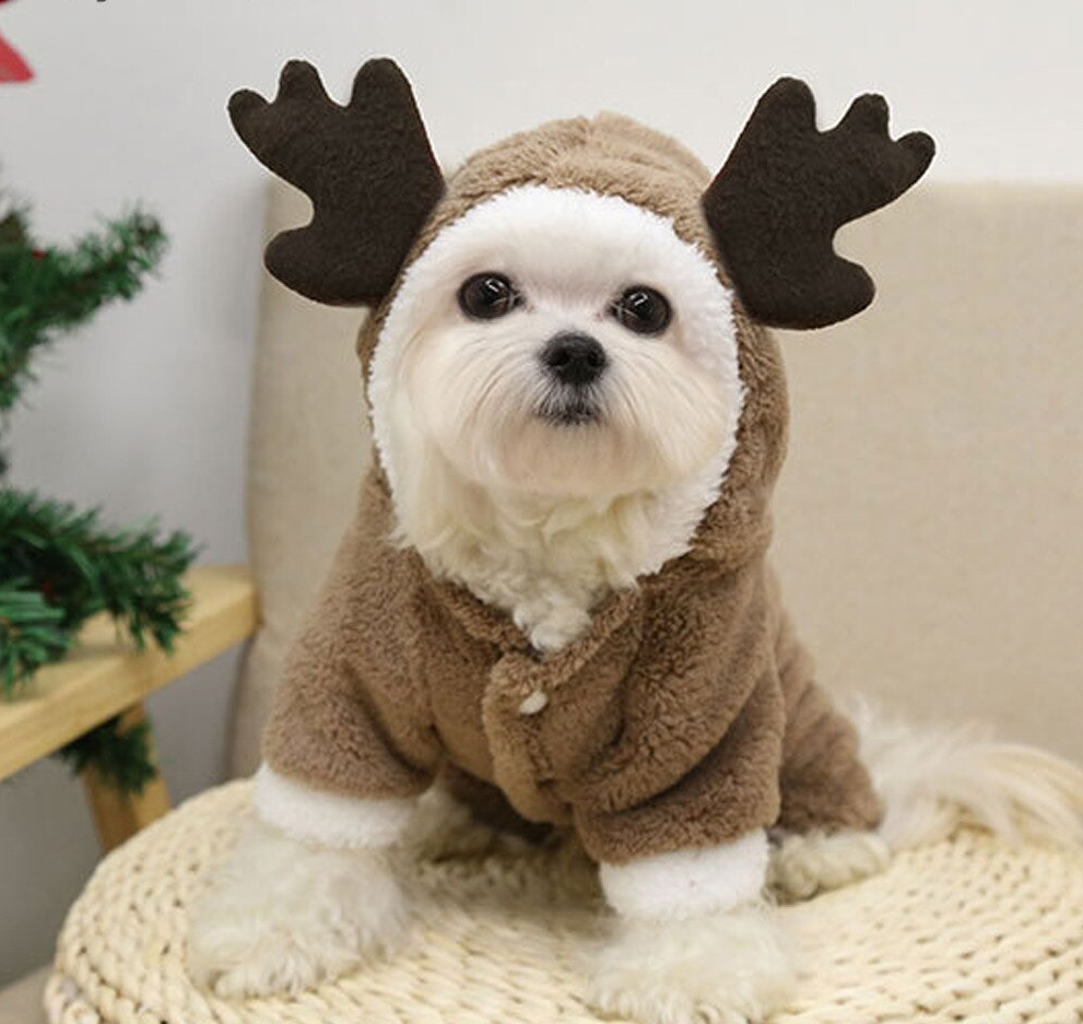 Elk Santa's Christmas Reindeer Hoodie Onesie Costume