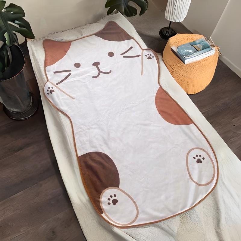 Cute cat shaped blanket - for bedding, sofa, throw and home decor