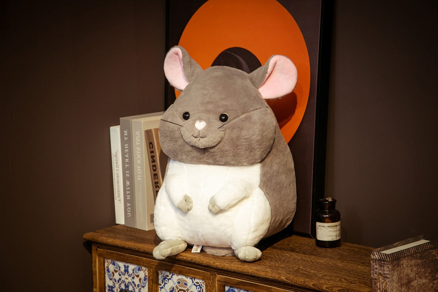 Cute Chinchilla cheeky mouse plush toy