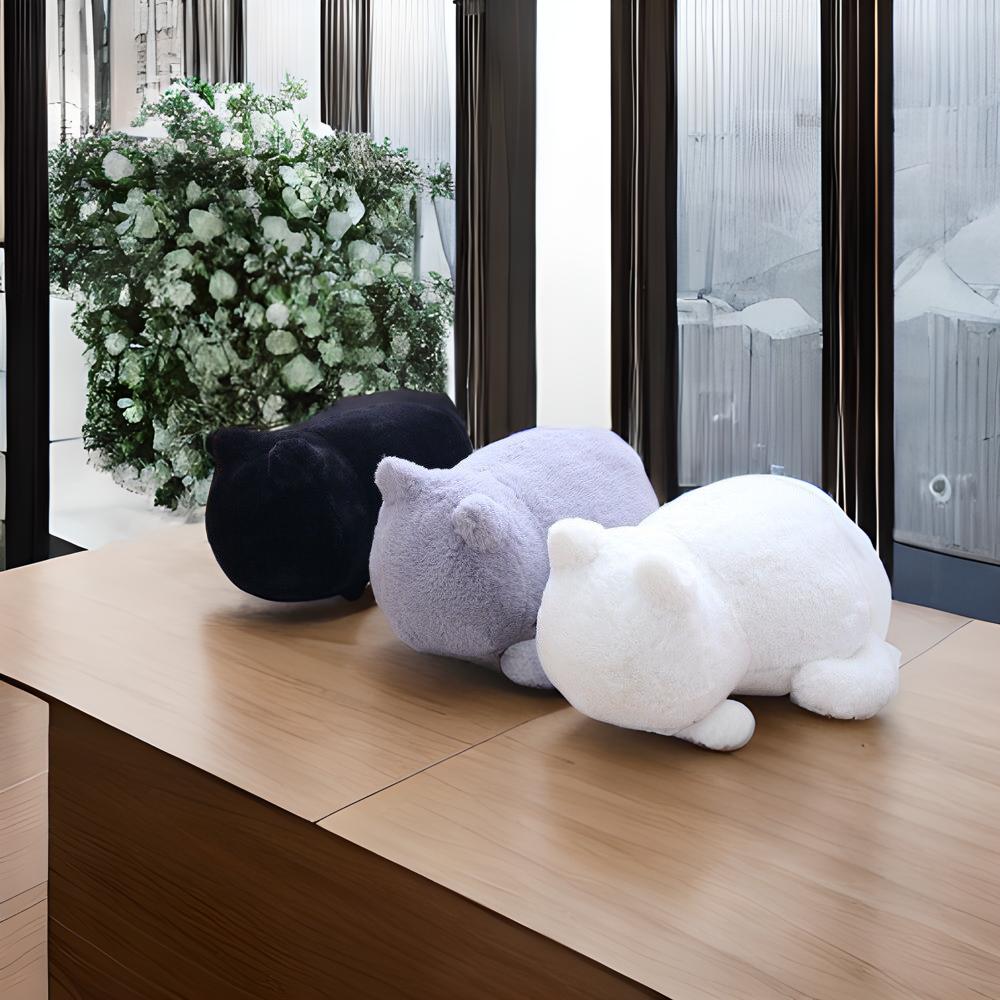 Minimalistic faceless cat plush - no face home decor, housewarming gift decoration